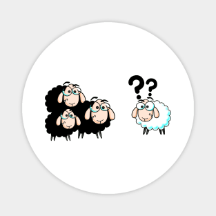 Black sheep Vs White sheep Magnet